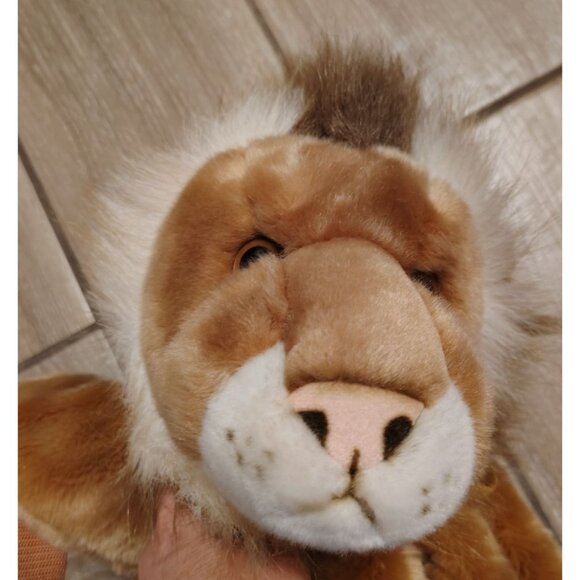 Large Children's Lion Plush Backpack, Adjustable Strap, Zip Close 20" in Length - Picture 5 of 6